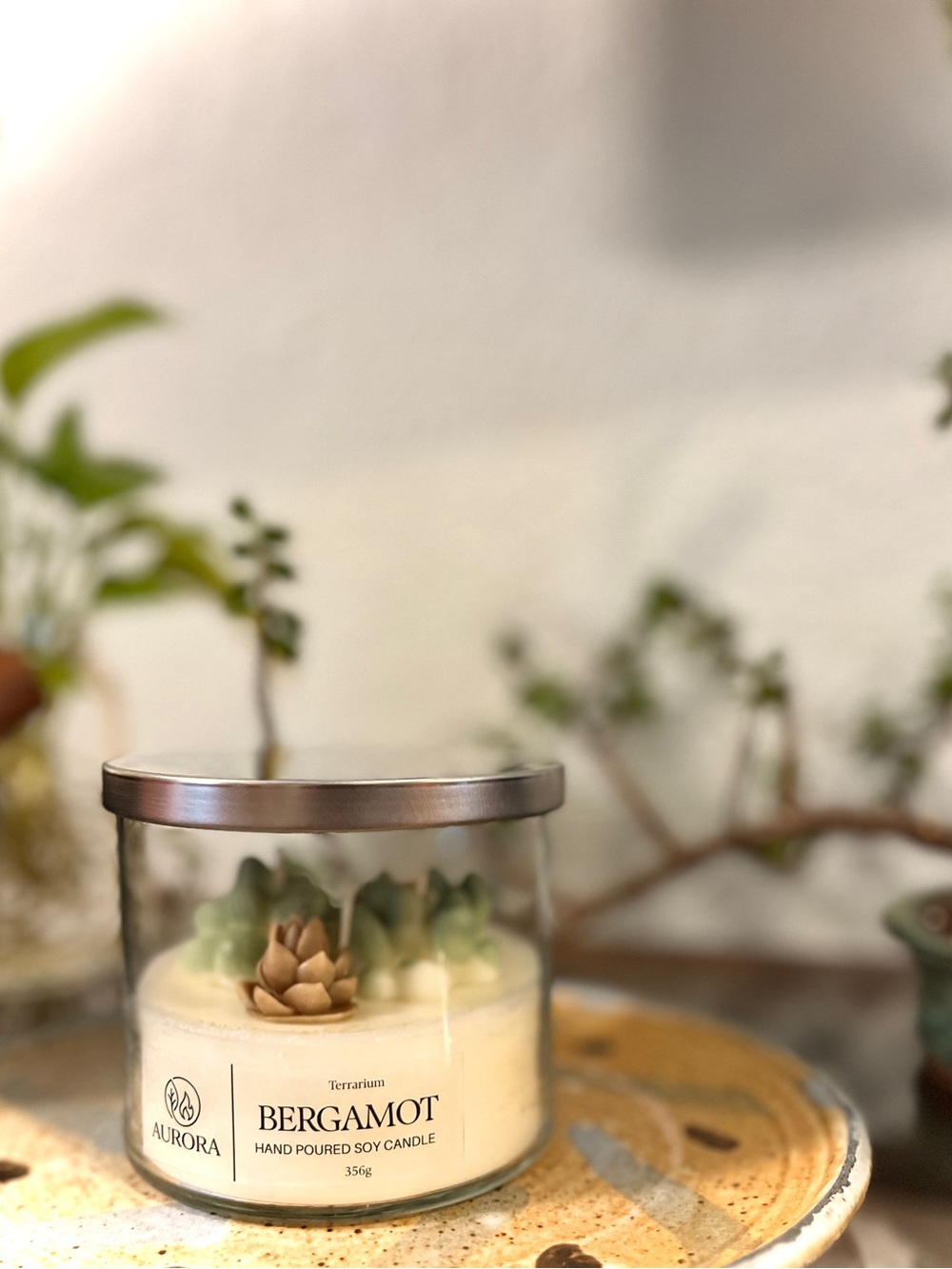 Terrarium Bergamot Hand-Poured Soy Candle